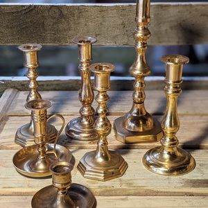 Brass candle holders